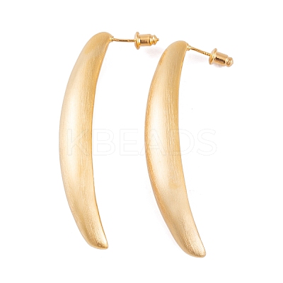 Banana Brass Stud Earrings for Women EJEW-G391-06G-1