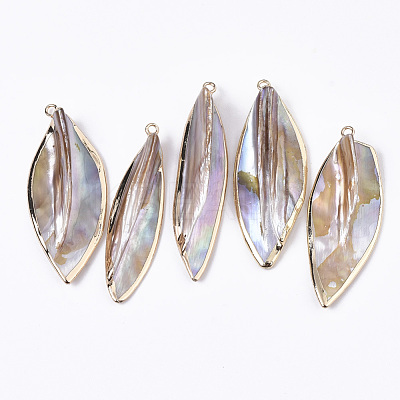 Natural Freshwater Shell Big Pendants X-SHEL-R048-09-1
