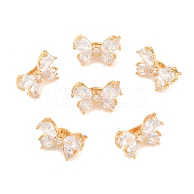 SHEGRACE Brass Micro Pave Clear Cubic Zirconia Twister Clasps XGRQ5K271-829G-1