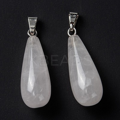 Natural Rose Quartz Pendants G-F707-18-1