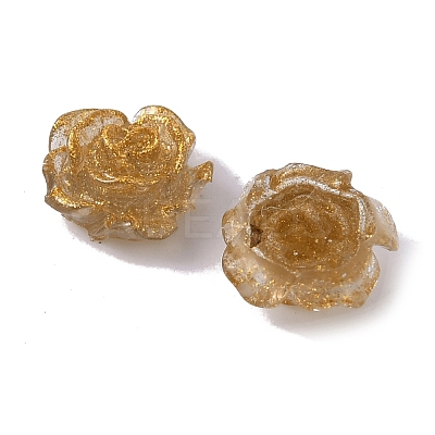 Camellia Resin Cabochons MRMJ-WH0064-51B-06-1