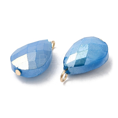 Imitation Jade Glass Pendants KK-Q777-02G-02-1