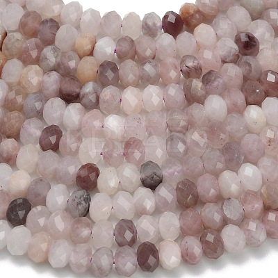 Natural Violet Strawberry Quartz Beads Strands G-Z111-A08-01-1