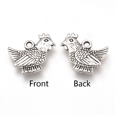 Tibetan Style Alloy Pendants TIBEP-T002-10AS-NR-1