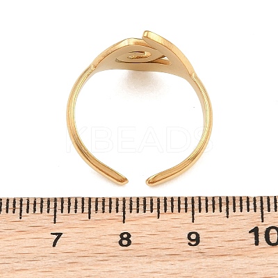 304 Stainless Steel Cuff Open Rings for Women LS-SA-CBABC0E-02G-1