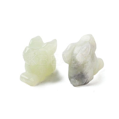 Natural New Jade Carved Figurines DJEW-L023-E09-1