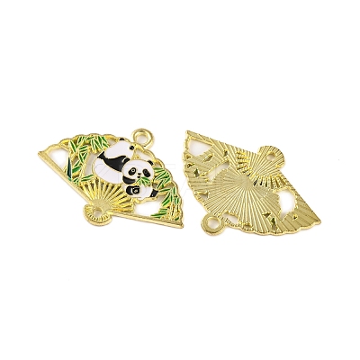 Golden Plated Alloy Enamel Connector Charms ENAM-Z017-15G-03-1