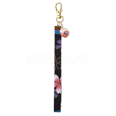 Japanese Polyester Wristband Pendant Decoration HJEW-JM02266-1