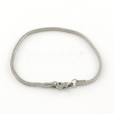 Tarnish Resistant 304 Stainless Steel European Style Bracelets for Jewelry Making X-PPJ-R002-01-1