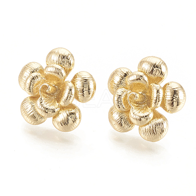 Brass Stud Earrings Findings KK-S345-198-1