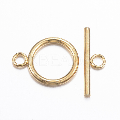 304 Stainless Steel Toggle Clasps X-STAS-H380-05G-1