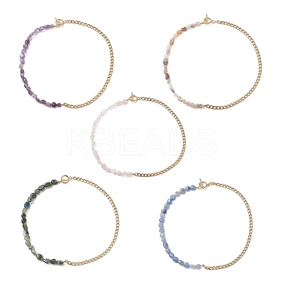 Mixed Natural Gemstone Beaded Necklaces NJEW-JN04156-1
