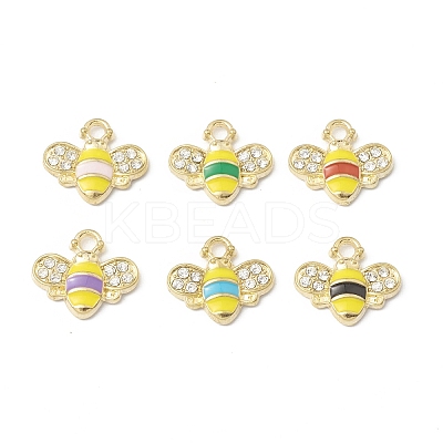 Golden Plated Alloy Enamel Charms ENAM-G212-18G-1