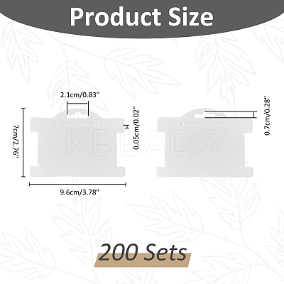 100Pcs Paper Bracelet Display Cards CDIS-WH0027-11B-01-1