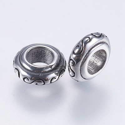 304 Stainless Steel European Beads STAS-I069-12AS-1