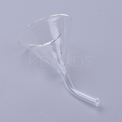 Transparent Glass Funnel Hopper AJEW-WH0104-46C-1