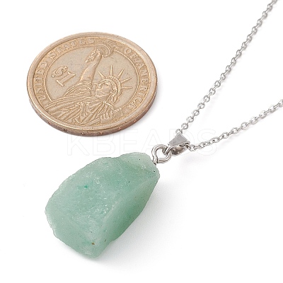 Natural Mixed Gemstone Nugget Pendant Necklaces NJEW-JN04507-1