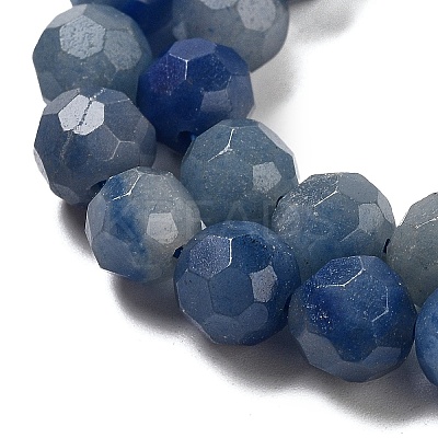 Dyed & Heated Natural Blue Aventurine Beads Strands G-C150-B05-01-1