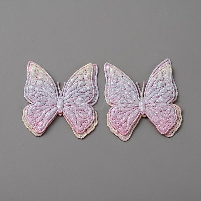 Butterfly Shape Cloth Sew on Patches Applique DIY-WH0032-89B-1