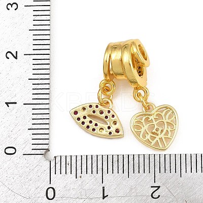 Brass Micro Pave Purple Cubic Zirconia Pendants CU-CBAD306-10G-1