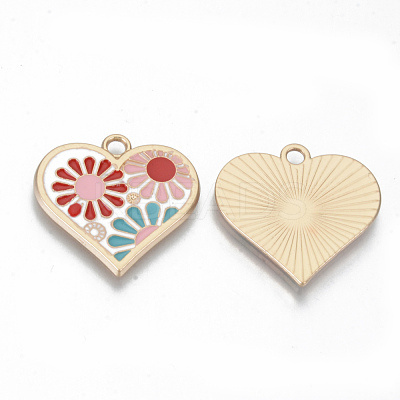 Alloy Enamel Pendants X-ENAM-T011-37KC-RS-1