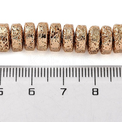 Electroplated Natural Lava Rock Beads Strands G-I360-A04-02-1