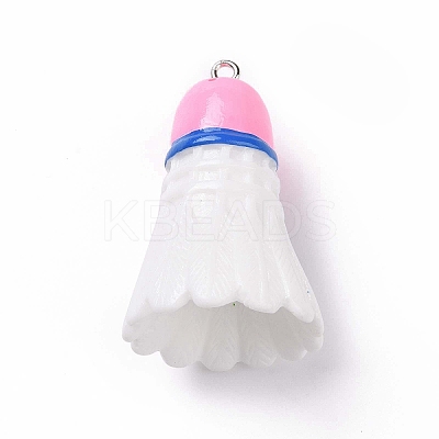Sport Ball Theme Opaque Resin Pendants RESI-F039-01A-1