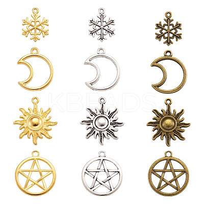 Tibetan Style Alloy Pendants TIBEP-TA0004-02-RS-1