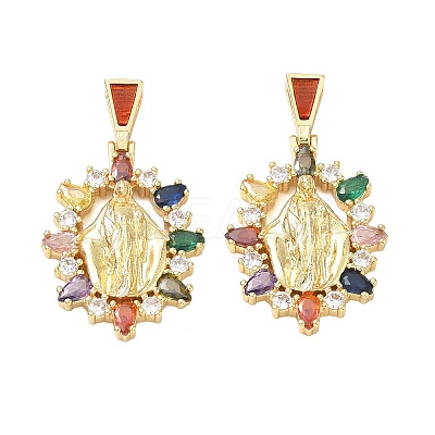 Religion Brass Pave Cubic Zirconia Pendants CU-CBA83A6-01D-G-1