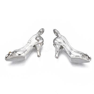 Rack Plating Alloy Rhinestone Pendants ALRI-T007-01-1