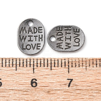 Tibetan Style Alloy Oval Charms LS-TIBEP-Q035-08B-NR-1