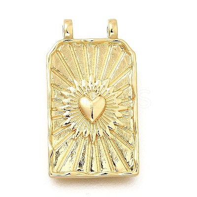 Rectangle Brass Pendants X-KK-S508-03C-G-1