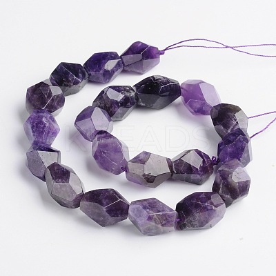 Nuggets Natural Amethyst Beads Strands G-D770-05-1
