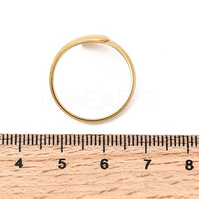 5Pcs 304 Stainless Steel Open Cuff Rings for Women RJEW-K313-03G-1