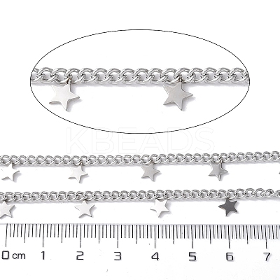 304 Stainless Steel Curb Chains CHS-G041-02P-01-1