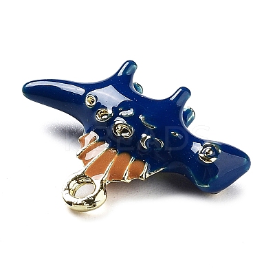 Alloy Enamel Pendants ENAM-H043-01G-12-1