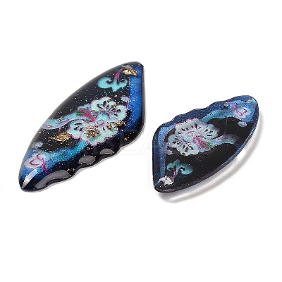4Pcs 4 Styles Transparent Epoxy Resin Pendants RESI-B032-04A-1