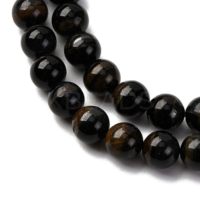 Dyed Natural Blue Tiger Iron Beads Strands G-G286-A02-6mm-1