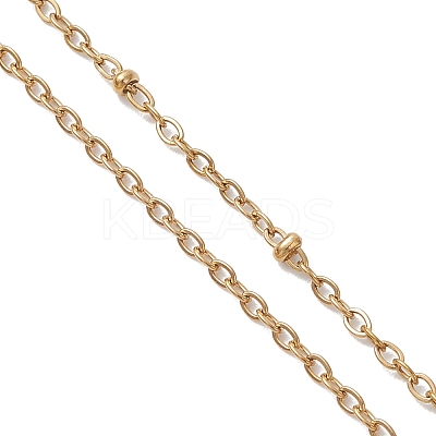 304 Stainless Steel Cable Chain Satellite Chain Slider Necklace Making AJEW-JB01511-01-1