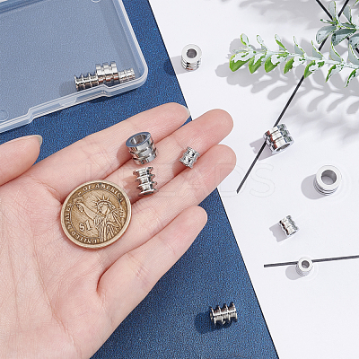 12Pcs 3 Style 316 Surgical Stainless Steel Beads STAS-DC0003-39-1