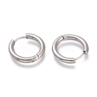 Tarnish Resistant 201 Stainless Steel Huggie Hoop Earrings EJEW-O095-05-04-1