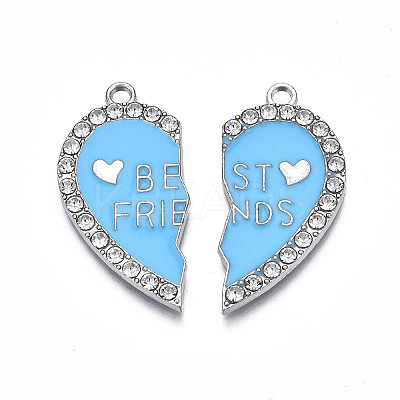 Alloy Enamel Split Pendant LS-ENAM-S130-25B-1