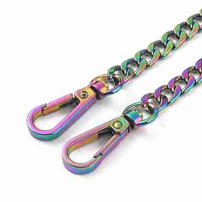 Zine Alloy Curb Chain Bag Handles FIND-WH0126-33C-M-1