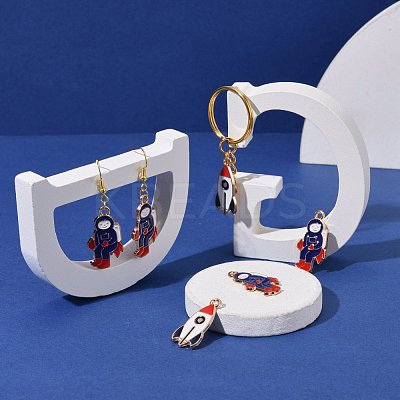 20Pcs 2 Style Zinc Alloy Enamel Pendants ENAM-LS0001-17G-1
