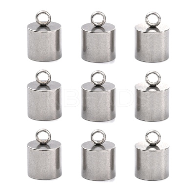 Tarnish Resistant Smooth Surface 201 Stainless Steel Cord Ends X-STAS-R063-97-1