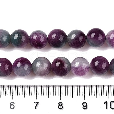 Dyed Natural White Jade Beads Strands G-T138-8mm-210-10-1