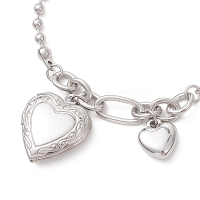 316 Stainless Steel Locket Charms Bracelets BJEW-JB13180-1