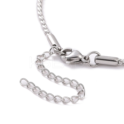 Tarnish Resistant 304 Stainless Steel Serpentine Chain Anklets AJEW-G024-04P-1