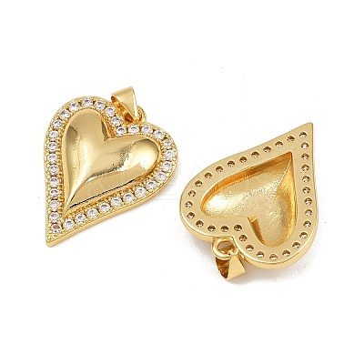 Brass Micro Pave Cubic Zirconia Pendants KK-C132-03D-G-1