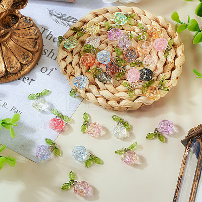 28Pcs 14 Colors Glass Pendant GLAA-TA0002-26-1